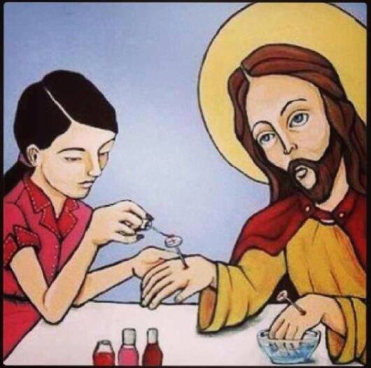 jesus_getting_his_nails_painted